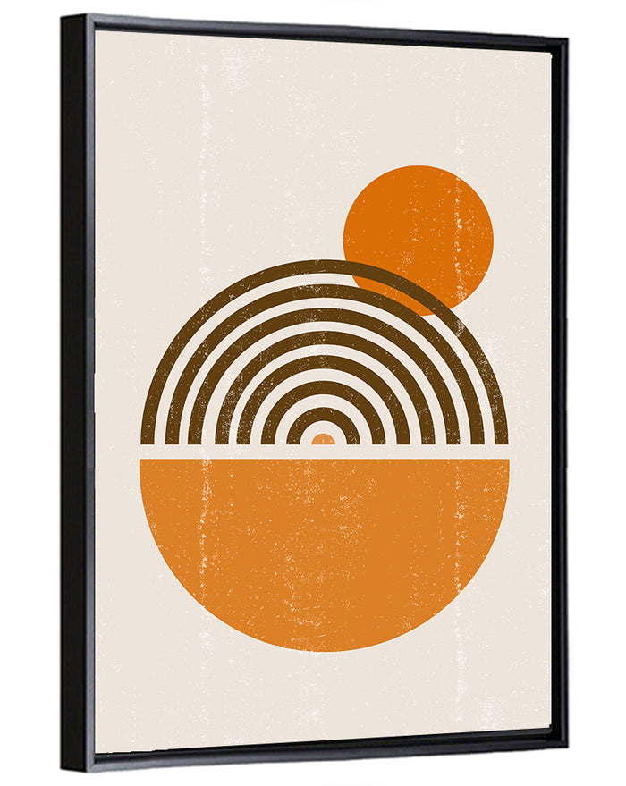 Semicircle Sunrise Study Wall Art as a framed canvas