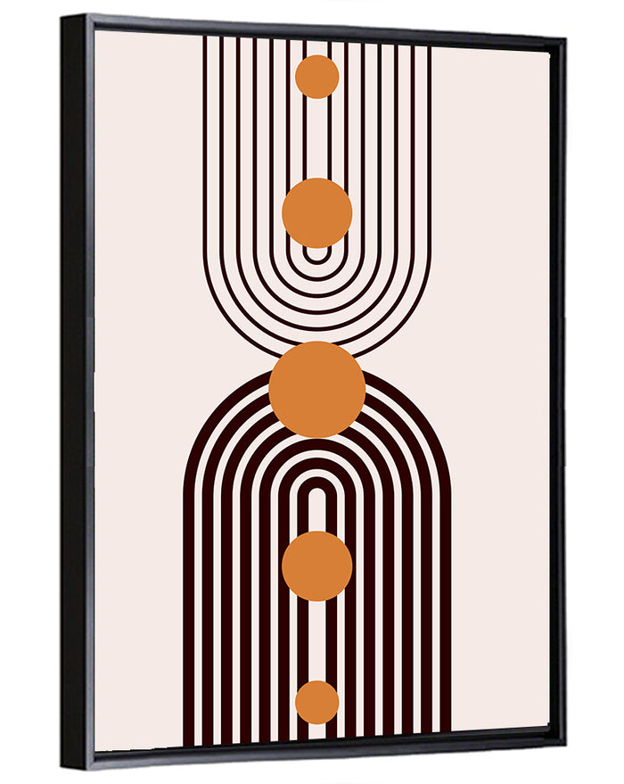 Boho Arch Pattern Wall Art as a framed canvas