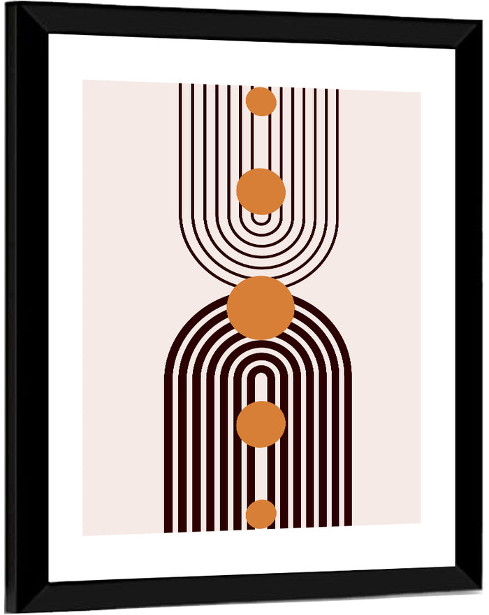 Boho Arch Pattern Wall Art as a framed print