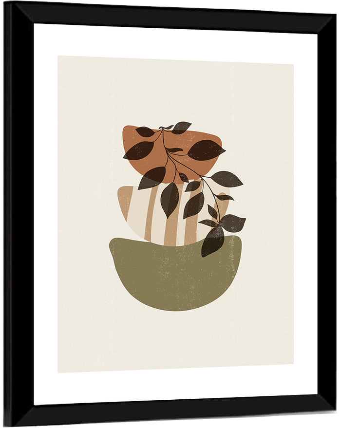 Falling Leaves Branch Wall Art as a framed print