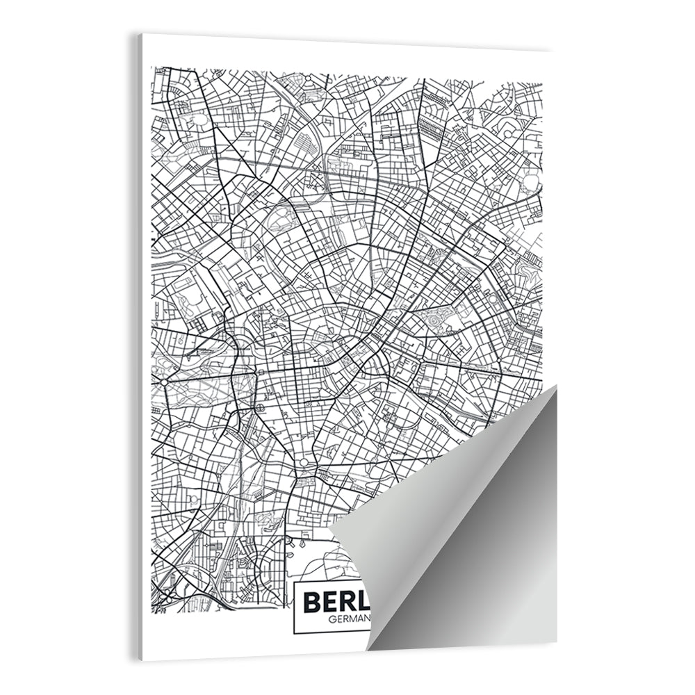 Berlin City Map Wall Art