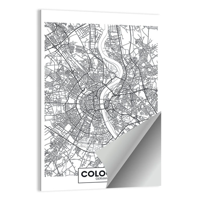 Cologne City Map Wall Art as a poster print