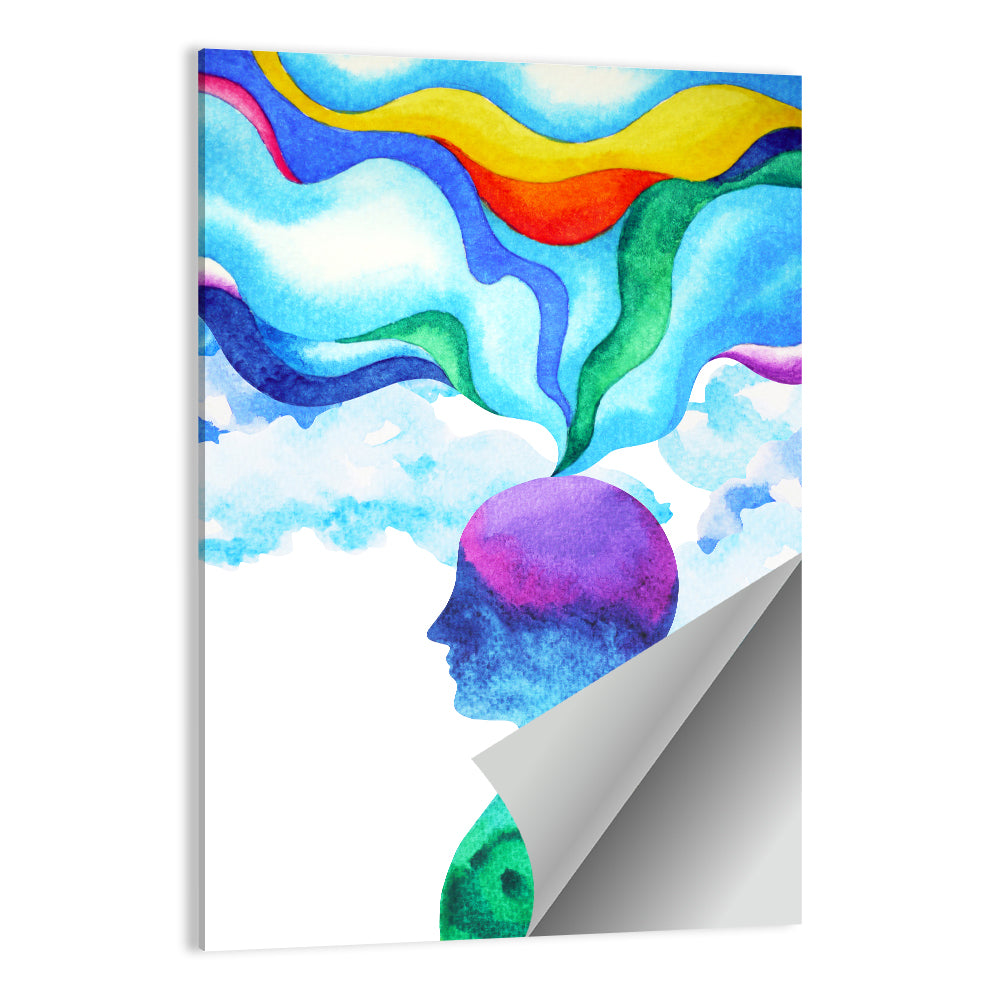 Thinking Mind Silhouette Wall Art