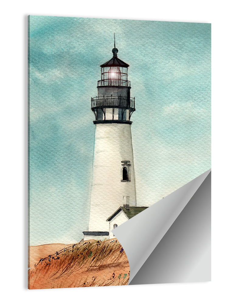 Lighthouse Over Grassy Dune Wall Art