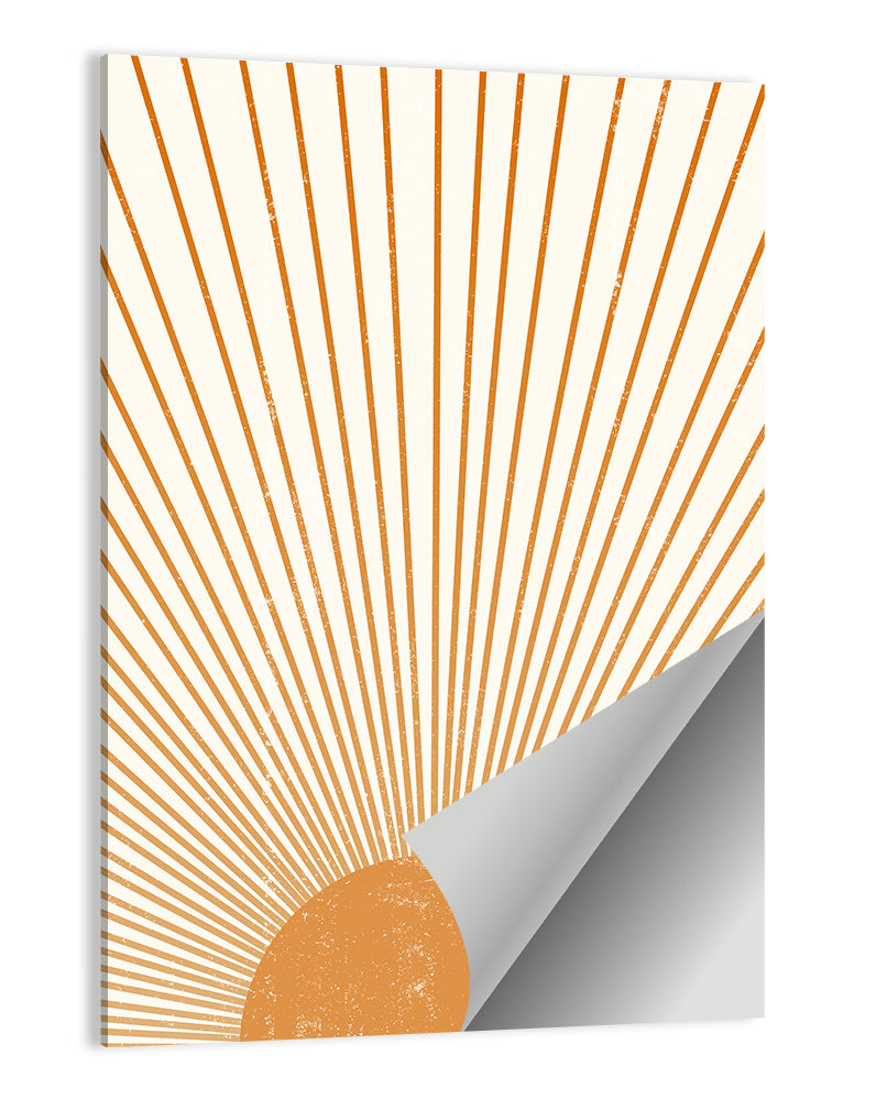 Distressed Sunburst Minimalist Wall Art
