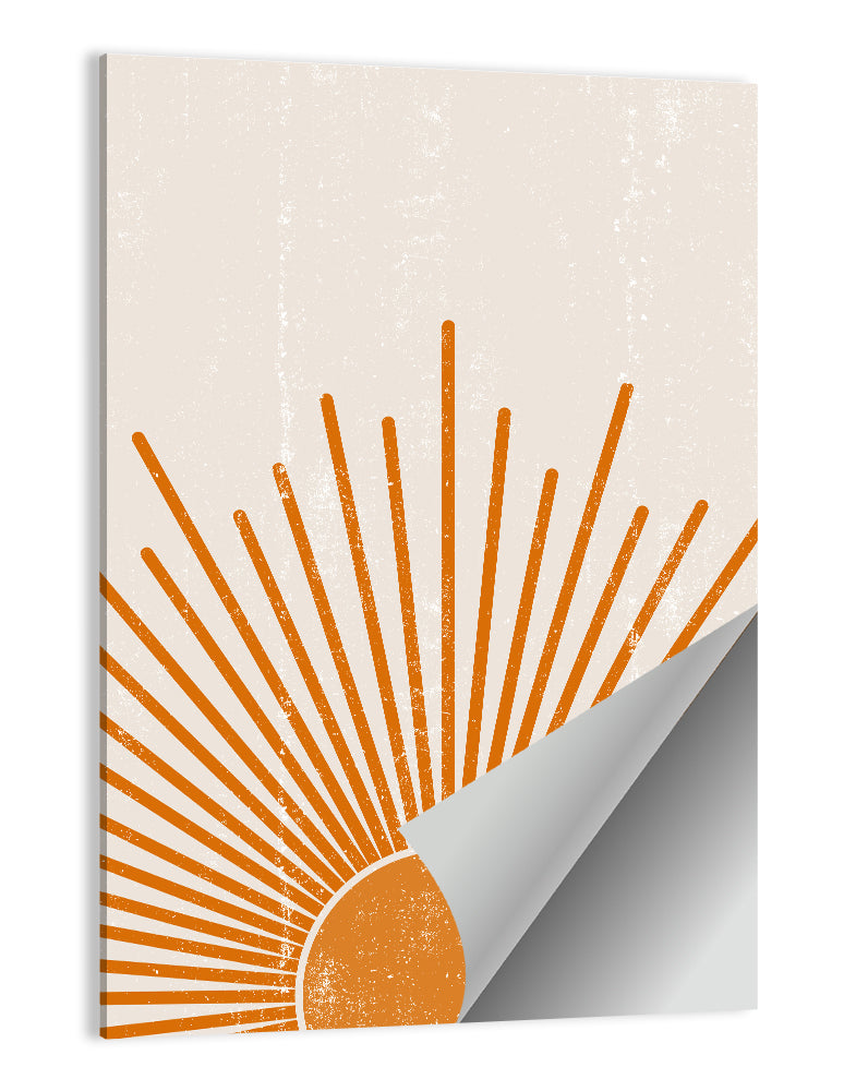 Warm Boho Sun Illustration Wall Art