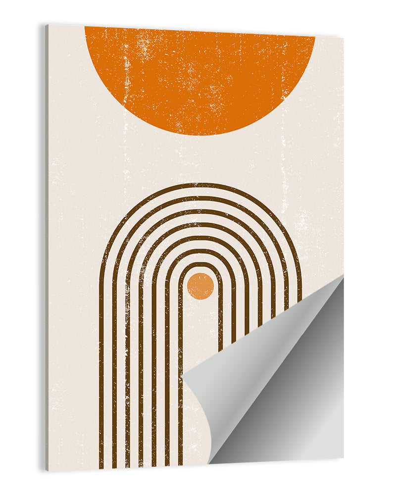 Burning Sun Concentric Arches Wall Art
