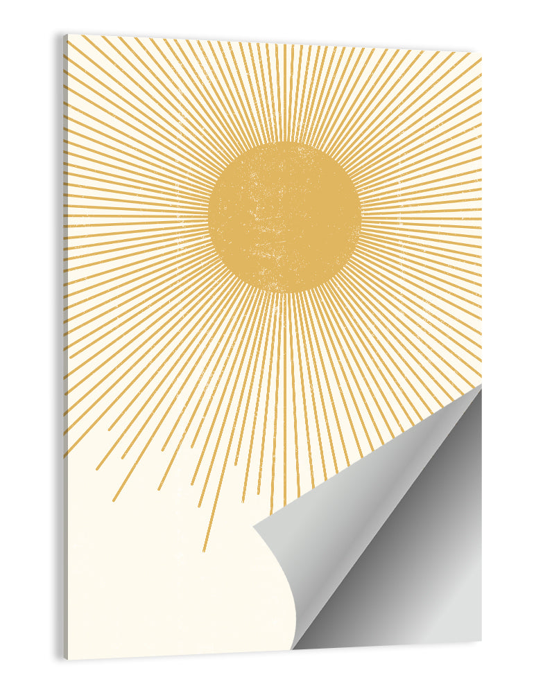 Textured Sunburst Abstract Wall Art