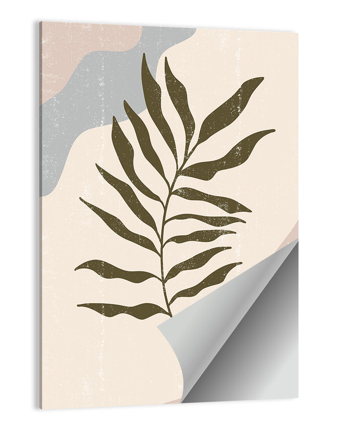 Minimalist Fern Leaf Study Wall Art as a poster print