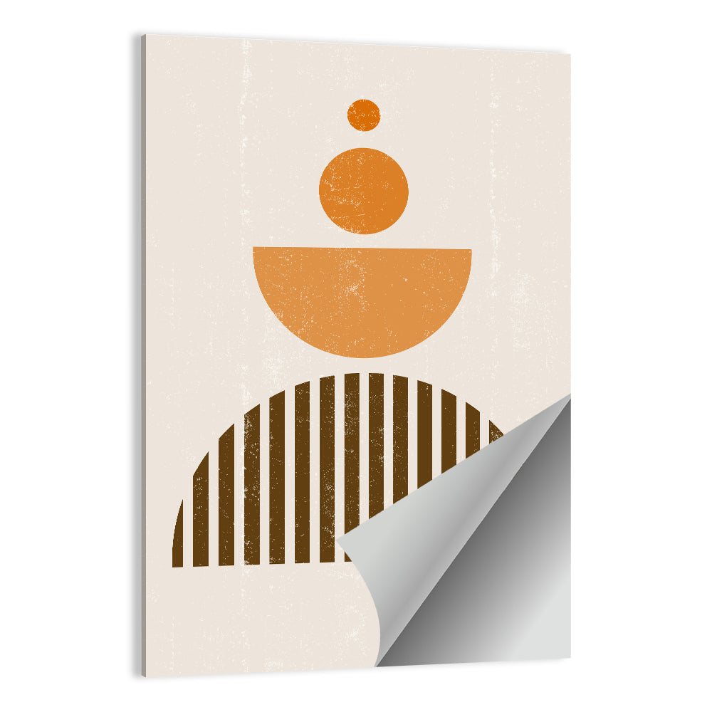 Striped Semicircle Composition Wall Art