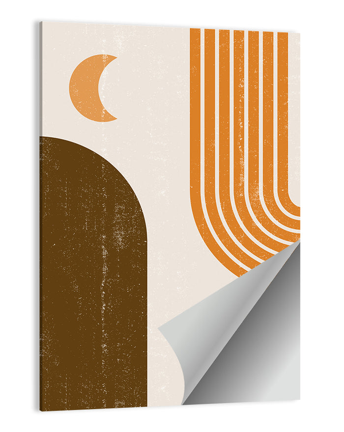 Crescent Moon Arch Abstract Wall Art as a poster print