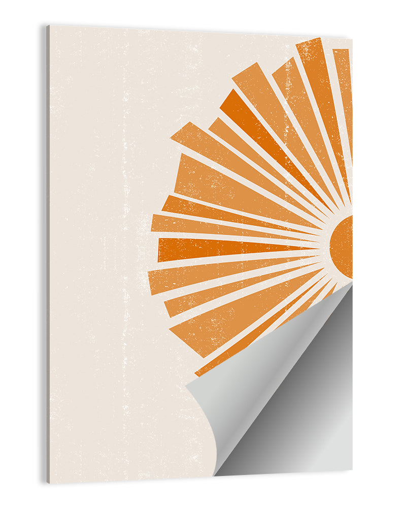Semicircular Sunburst Minimalist Wall Art