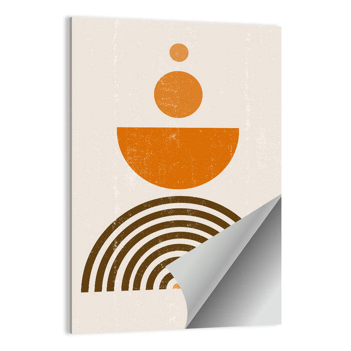 Stacked Orange Sun Wall Art as a poster print