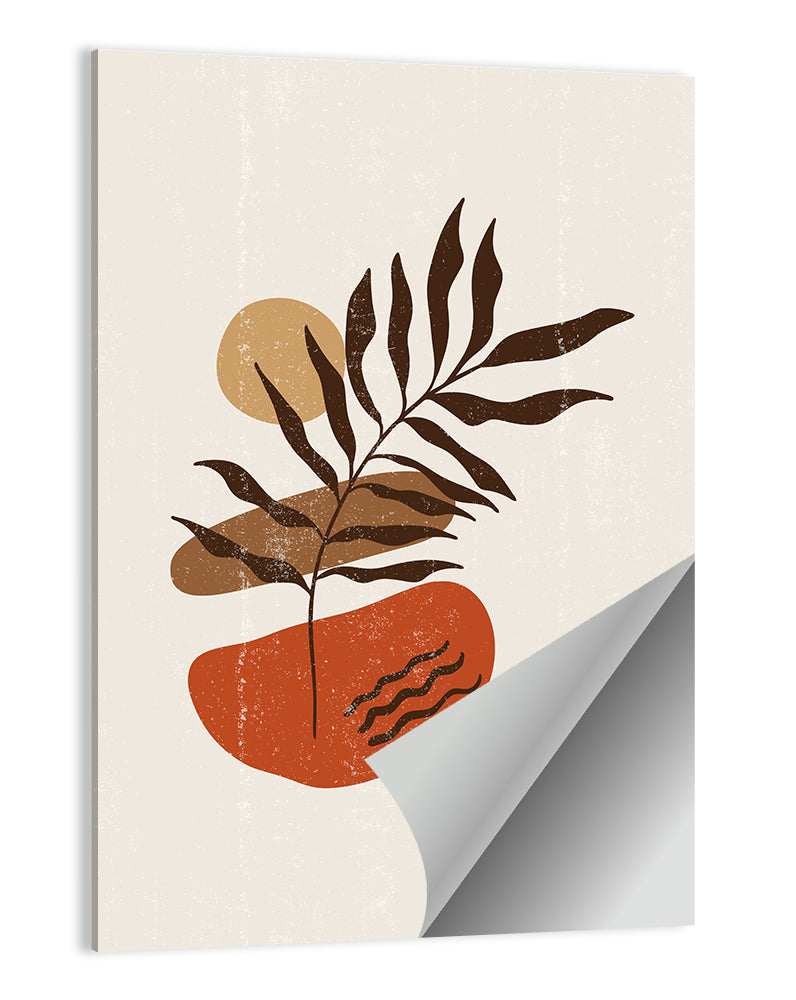 Fern with Terracotta Sun Wall Art