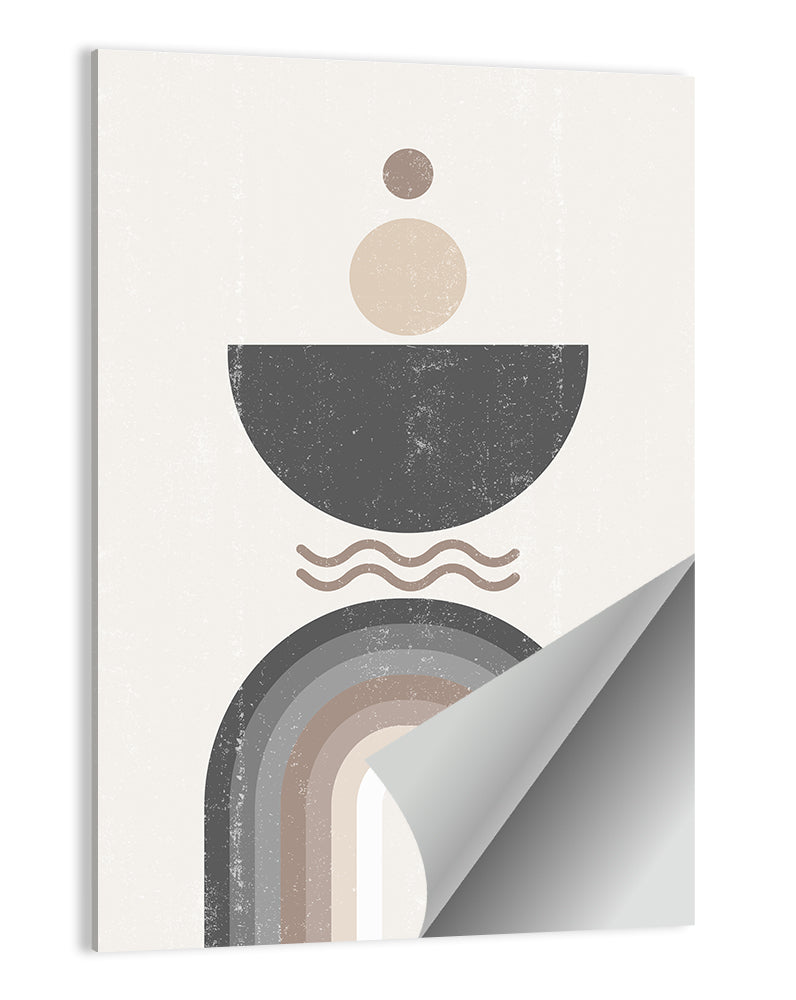Textured Geometric Sun Wall Art