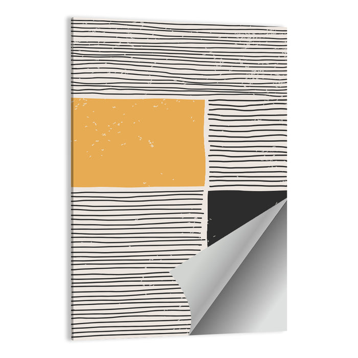 Beige and Yellow Grid Study Wall Art as a poster print