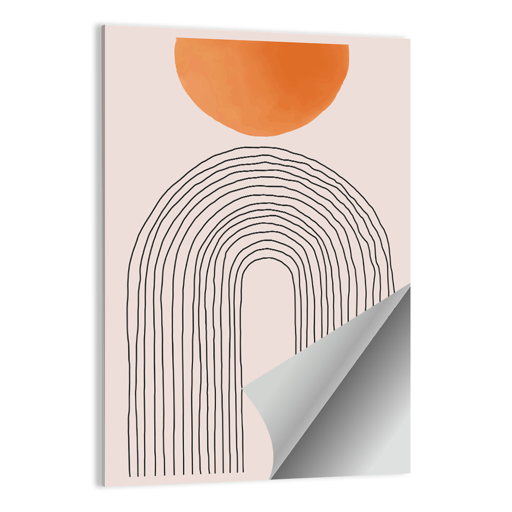 Geometric Sunset Arch Wall Art