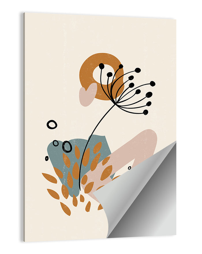 Minimalist Botanical Line Flower Wall Art as a poster print