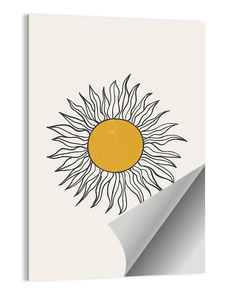 Hand Drawn Sun Study Wall Art