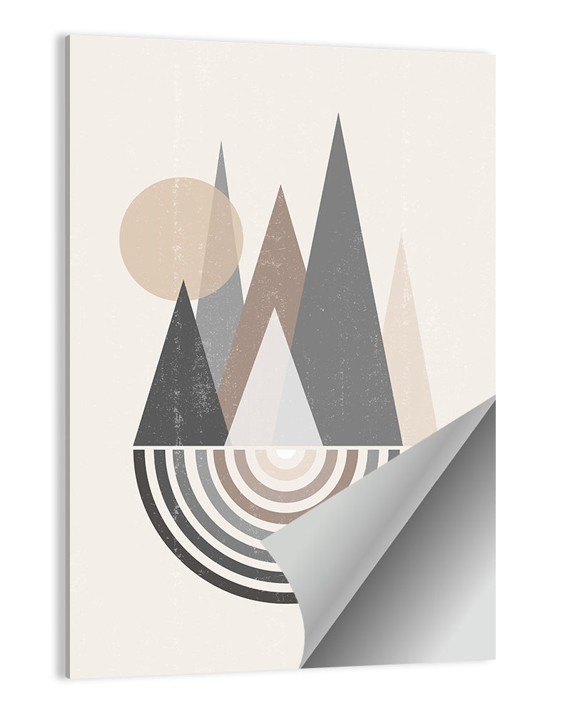 Minimalist Boho Pyramids Wall Art