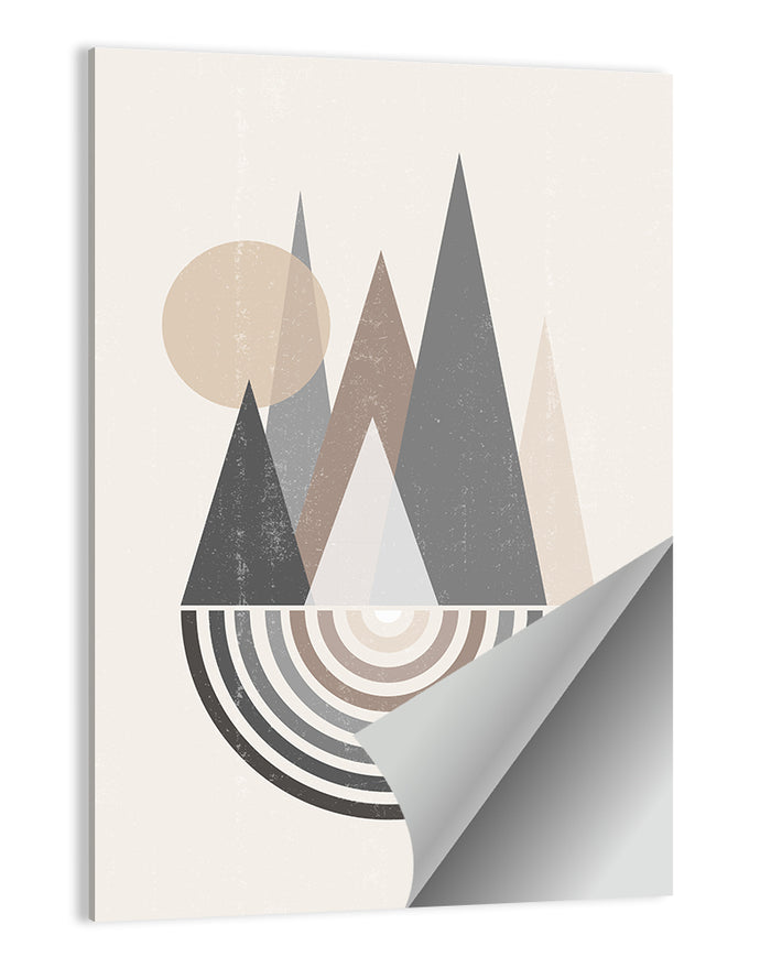 Minimalist Boho Pyramids Wall Art as a poster print