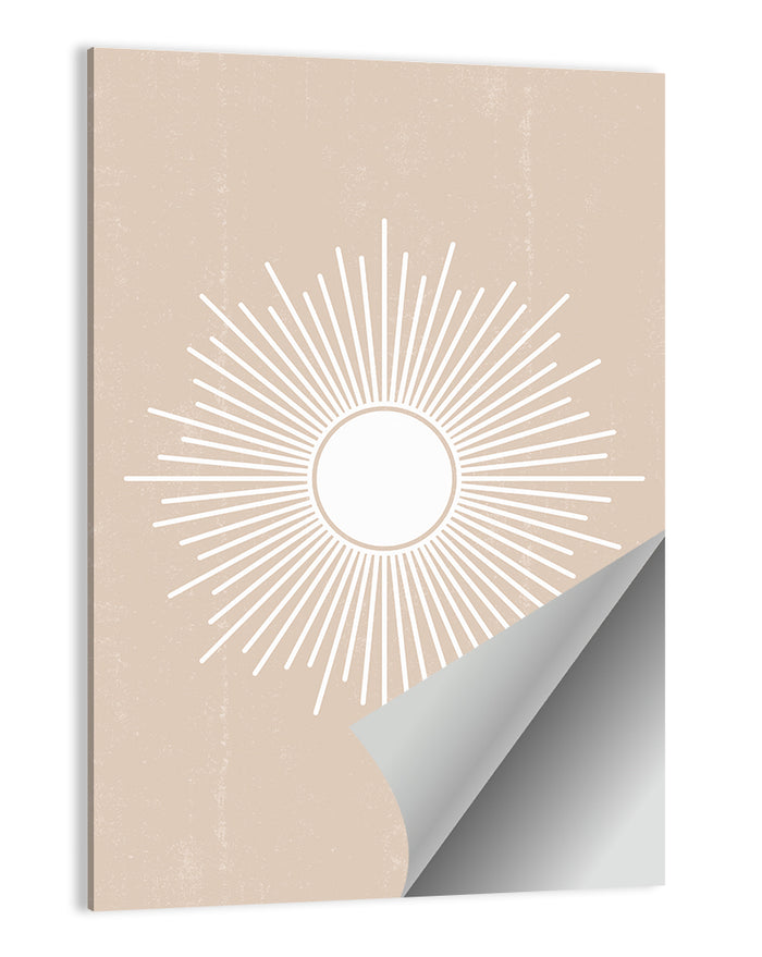Boho Sun Mandala Wall Art as a poster print