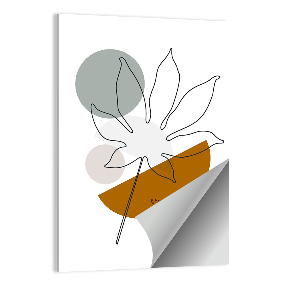 Palm Leaf with Circle Wall Art