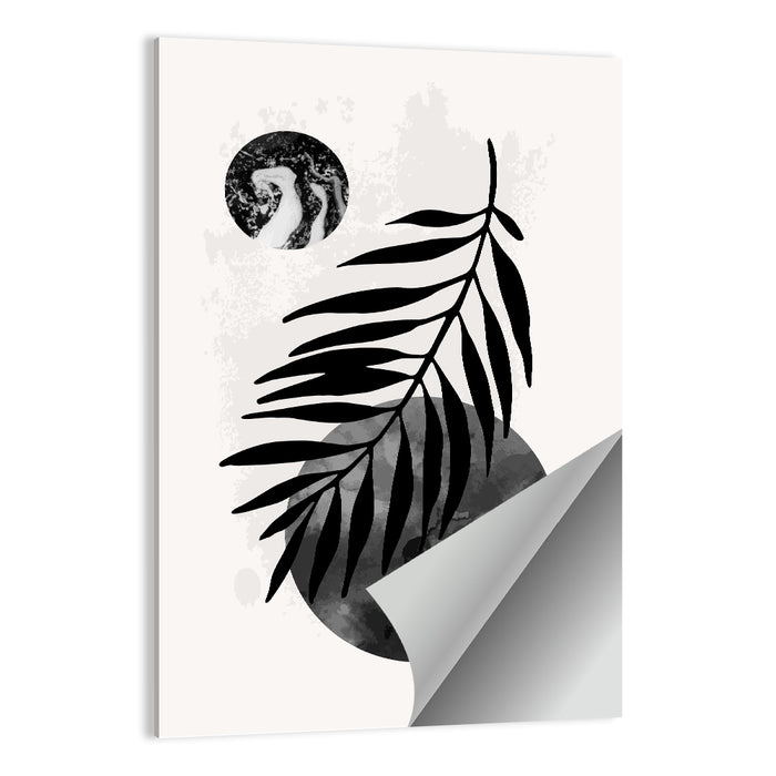Minimal Palm Leaf Study Wall Art as a poster print