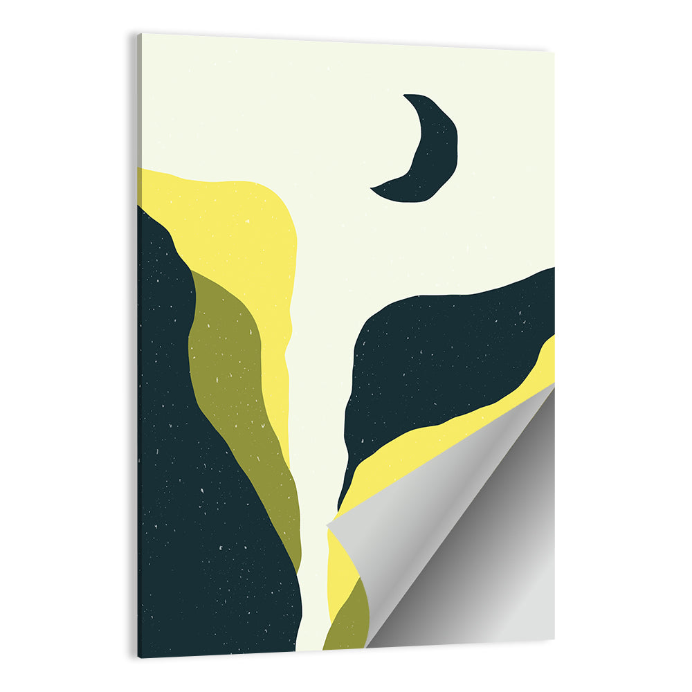 Crescent Moon Over Olive Mountains Wall Art