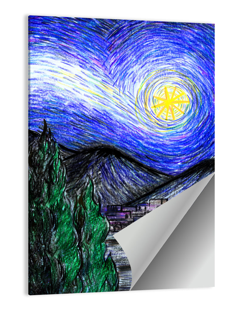 Starry Night Over Bethlehem Wall Art