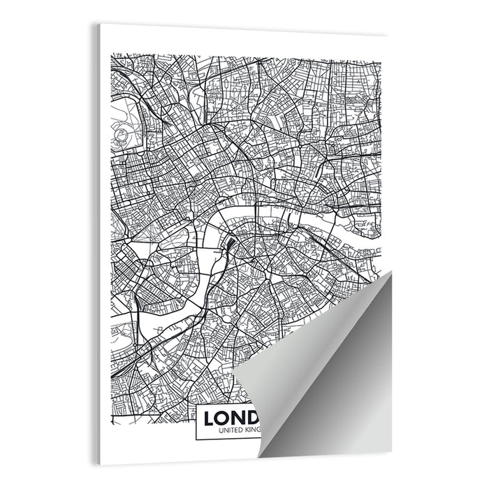 London Aerial Map Wall Art as a poster print