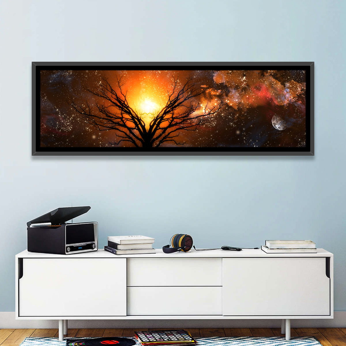 Haunted Tree Under Nebula Wall Art