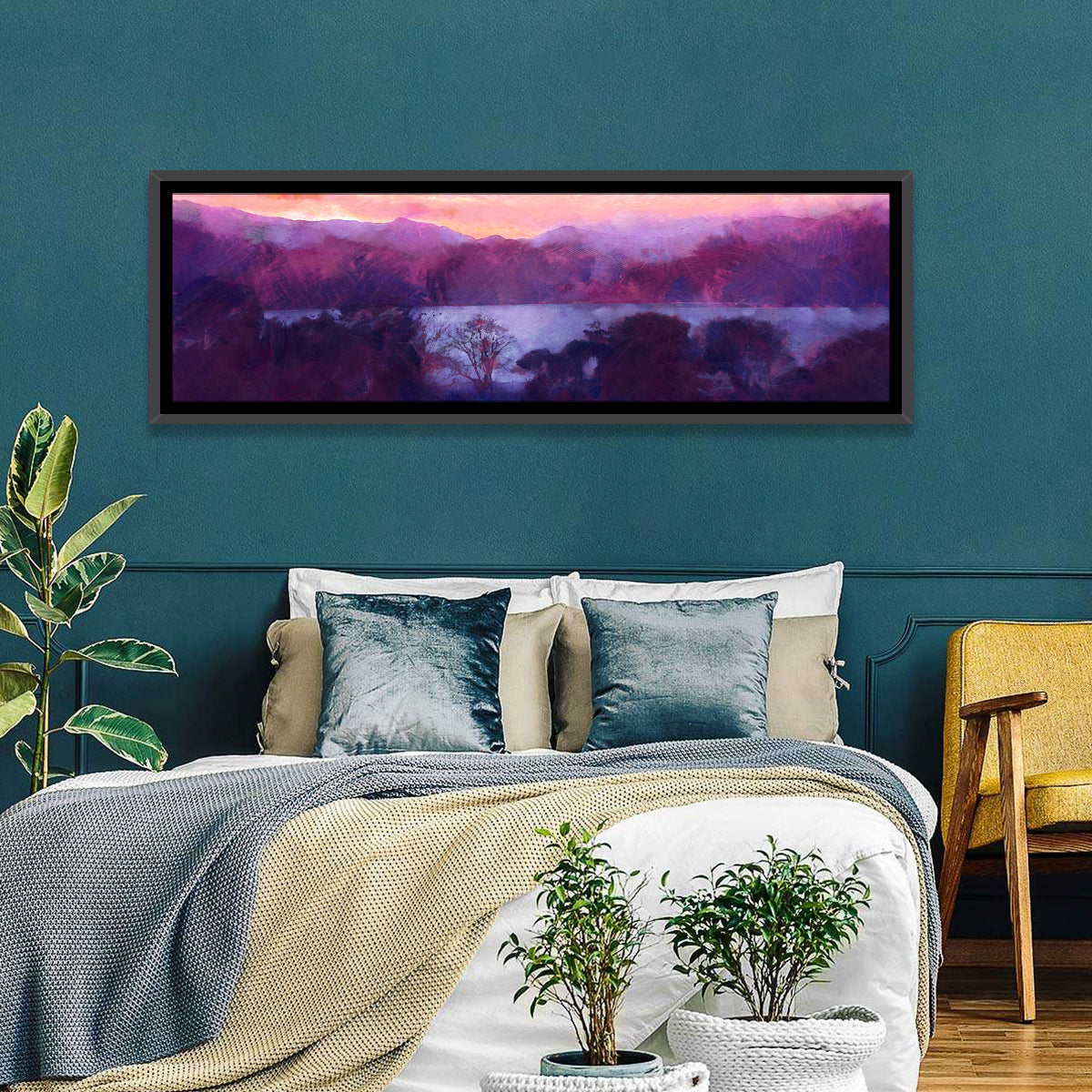 Forest Lake at Dusk Wall Art