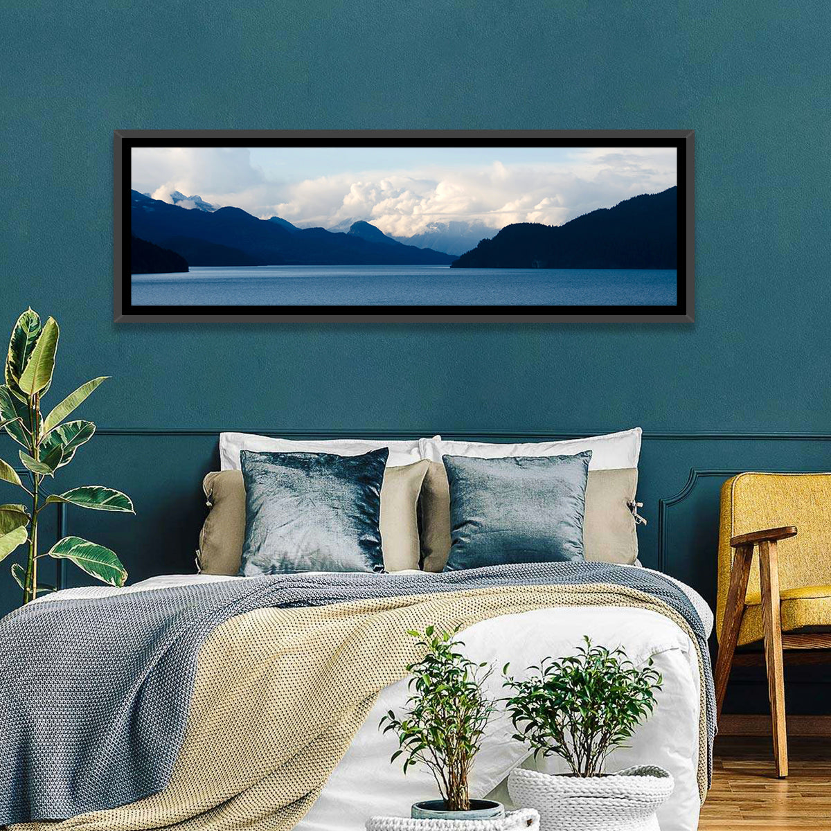 Harrison Lake Morning Clouds Wall Art