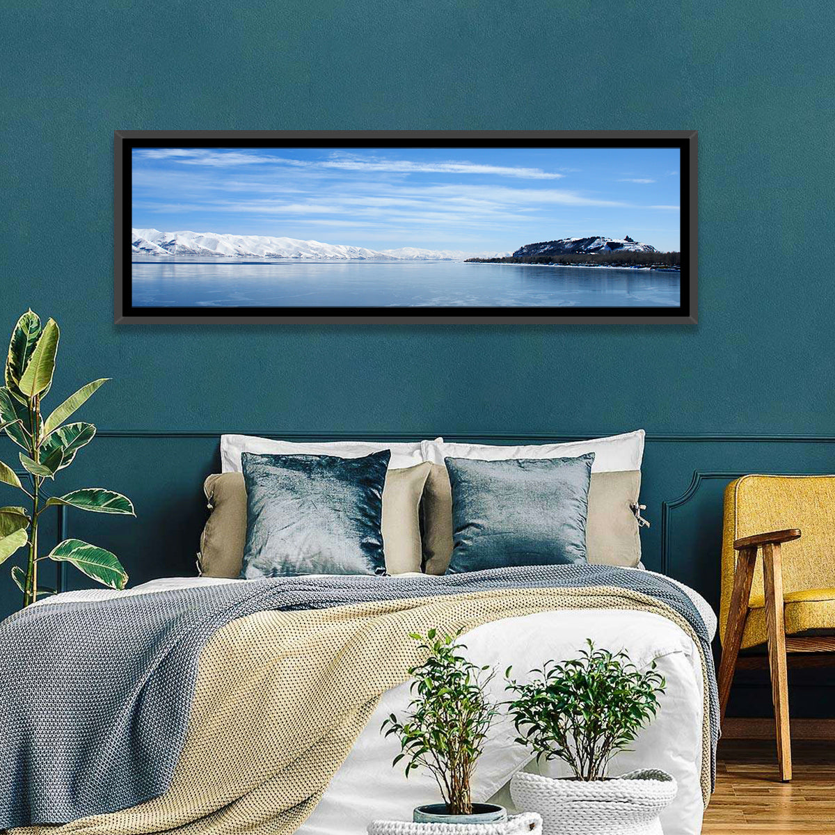 Lake Sevan in Winter Wall Art