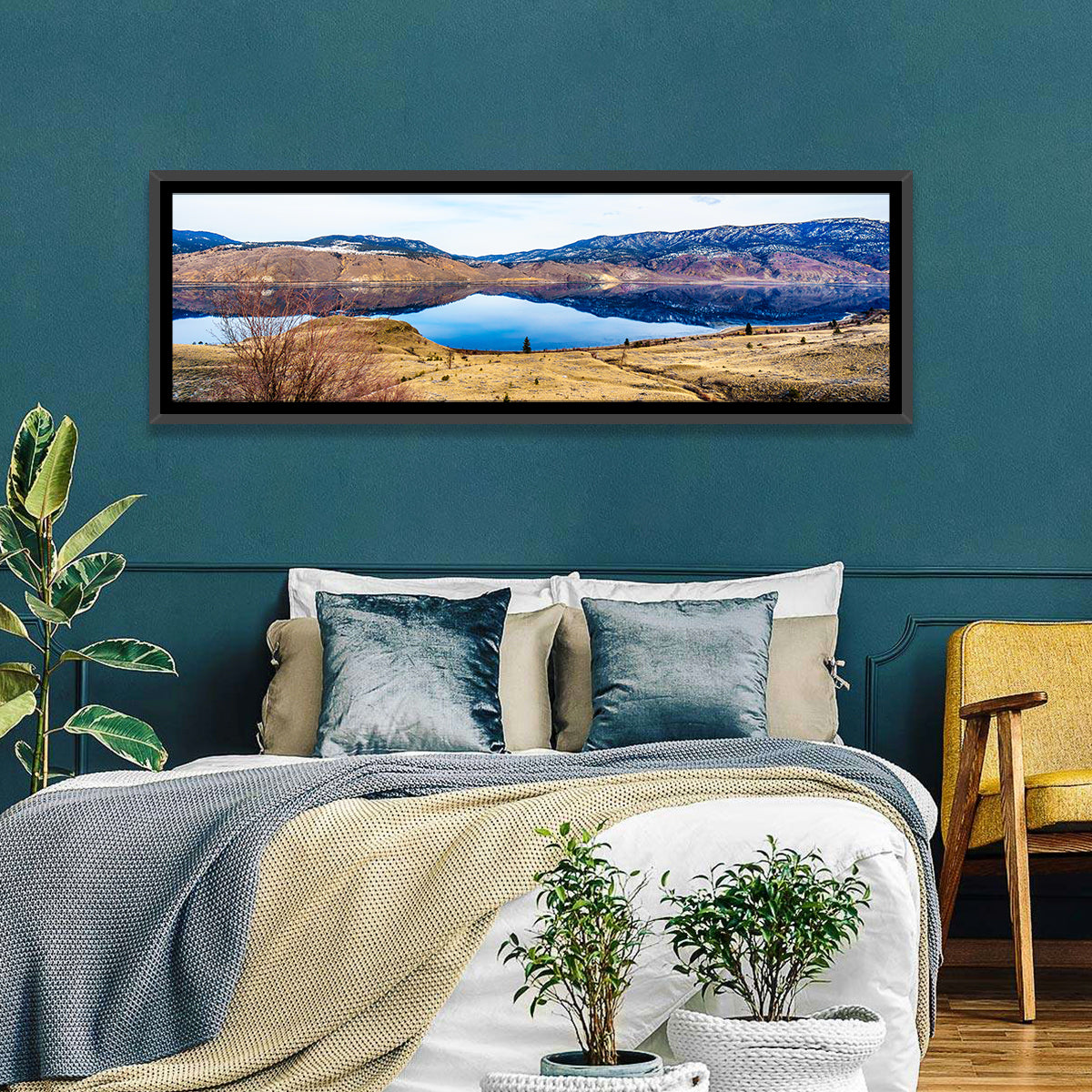 Kamloops Lake Winter Reflection Wall Art
