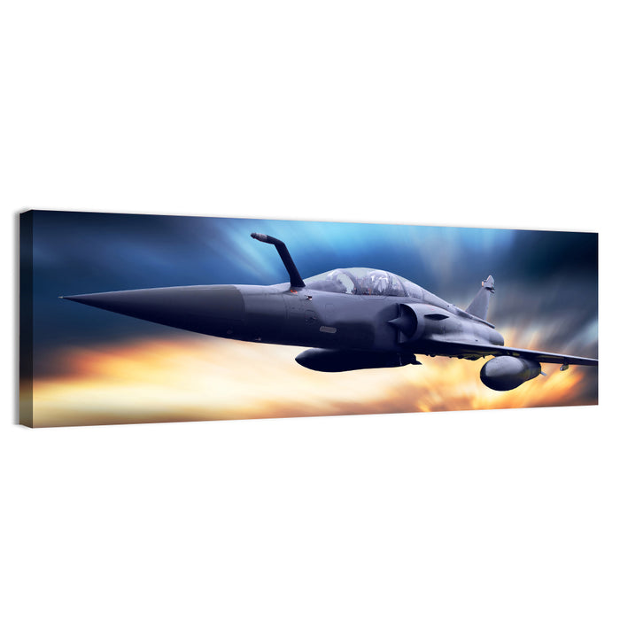 High-speed Fighter Jet Wall Art as a canvas print