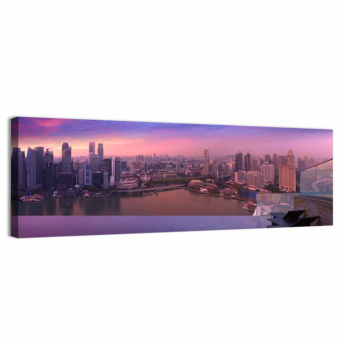 Marina Bay Singapore Skyline Wall Art as a canvas print