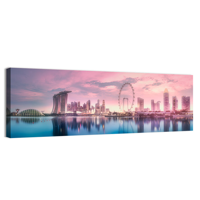 Marina Bay Skyline Wall Art as a canvas print