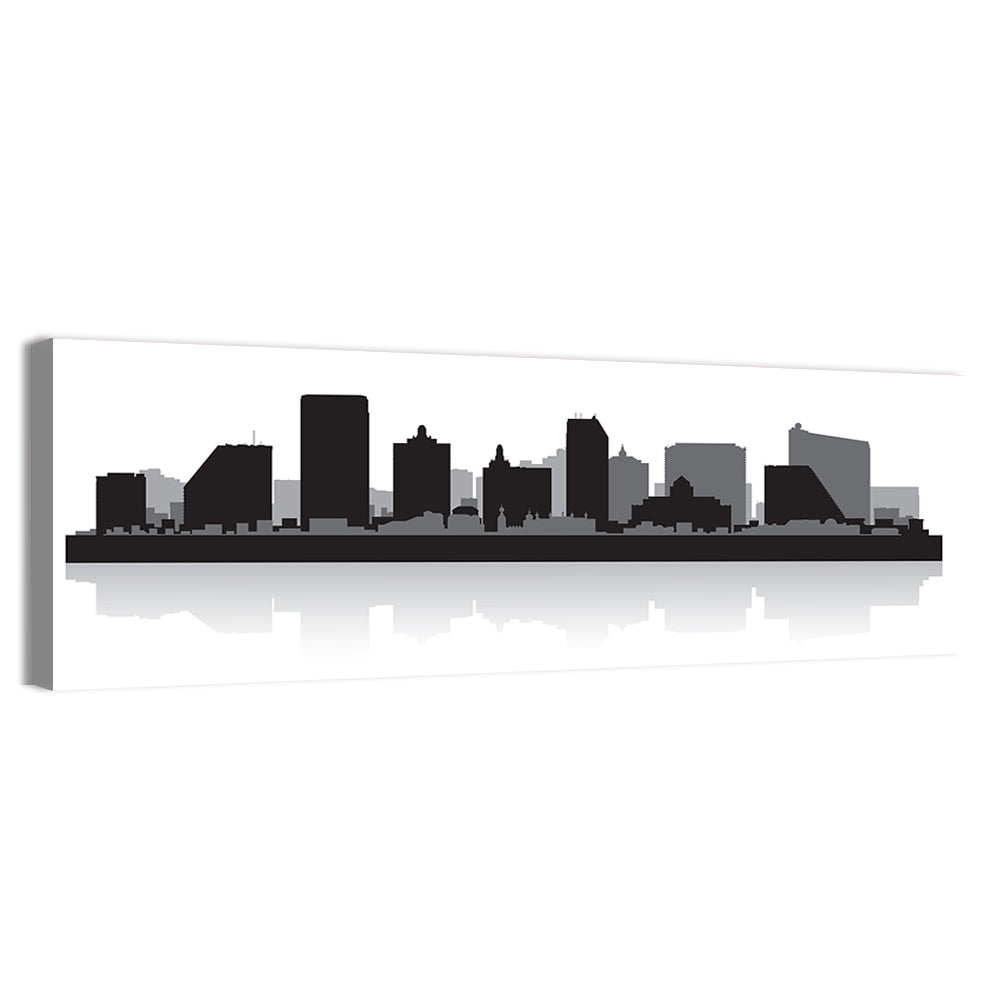 Atlantic City Skyline Wall Art, canvas print, panoramic