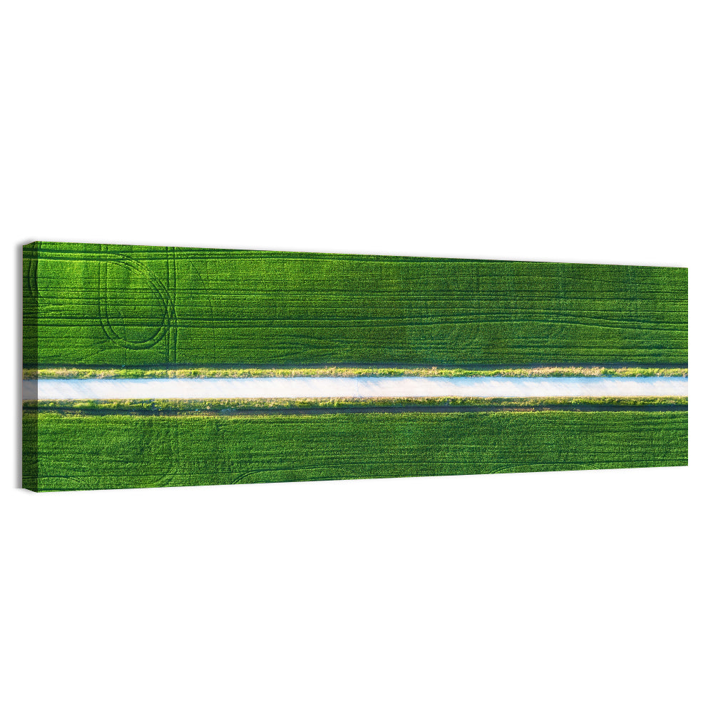 Aerial Irrigation Canal View Wall Art, canvas print, panoramic