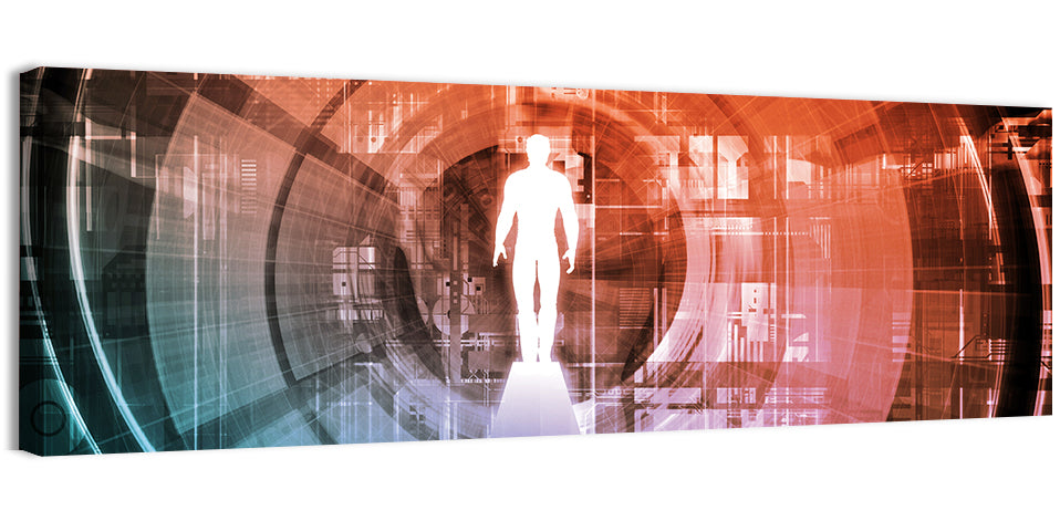 Future Technology Gateway Wall Art, canvas print, panoramic