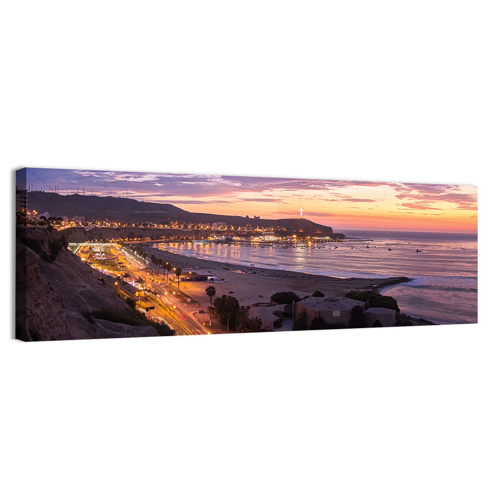 Playa Agua Dulce, Lima Wall Art, canvas print, panoramic