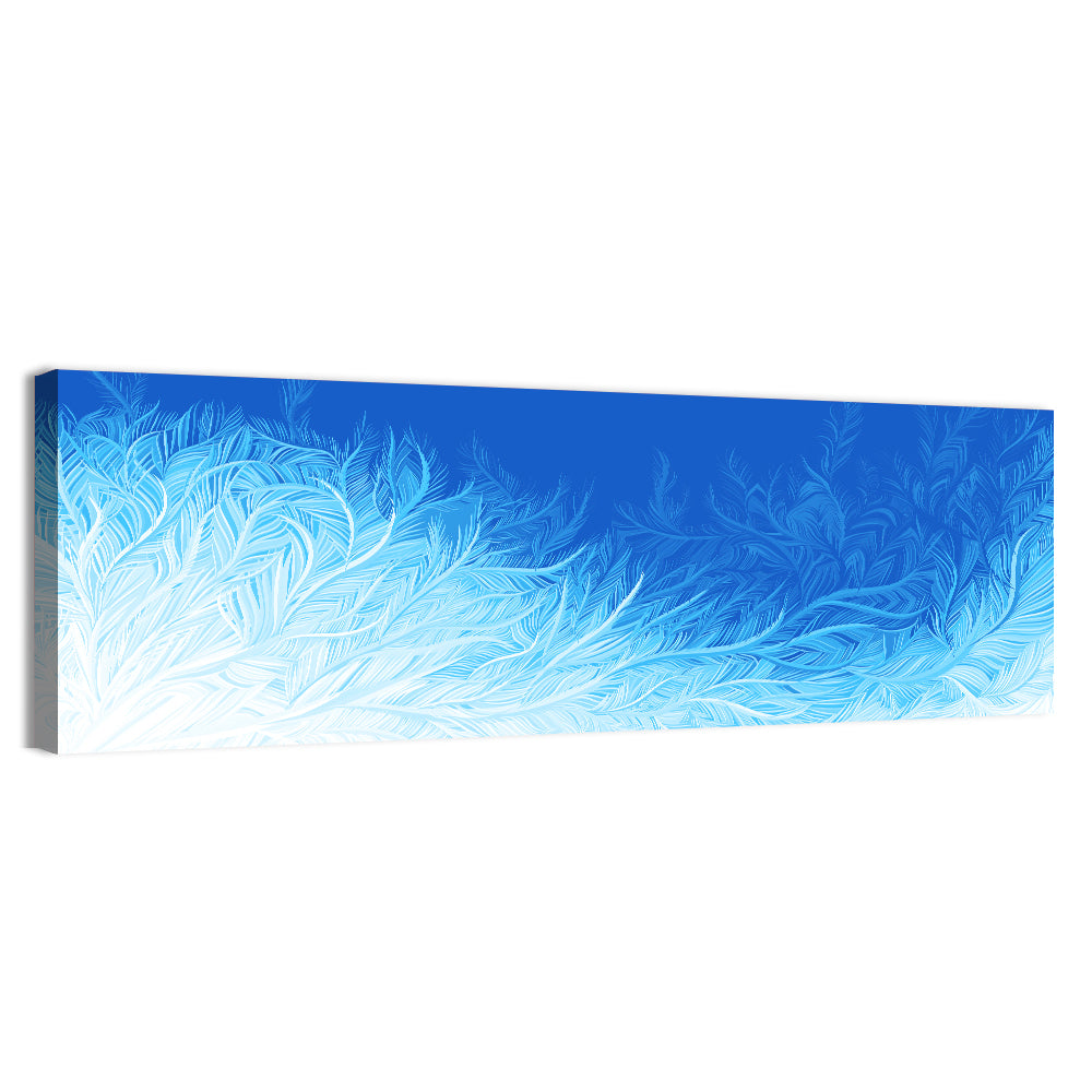 Curly Ice Crystals Wall Art, canvas print, panoramic