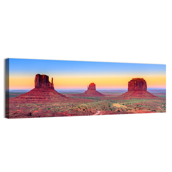 Monument Valley Sunset Vista Wall Art as a canvas print