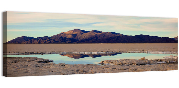 Salinas Grande Salt Flat Reflection Wall Art as a canvas print