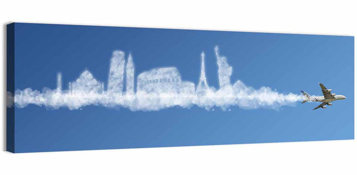 World Tour Cloud Skyline Wall Art as a canvas print