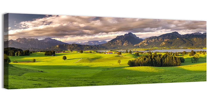 Füssen Forggensee Alpine Lake Landscape Wall Art as a canvas print