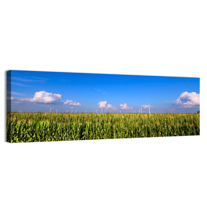 Illinois Cornfield Wall Art as a canvas print