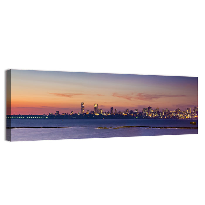 Mumbai Skyline at Dusk Wall Art as a canvas print